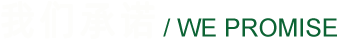 我们承诺